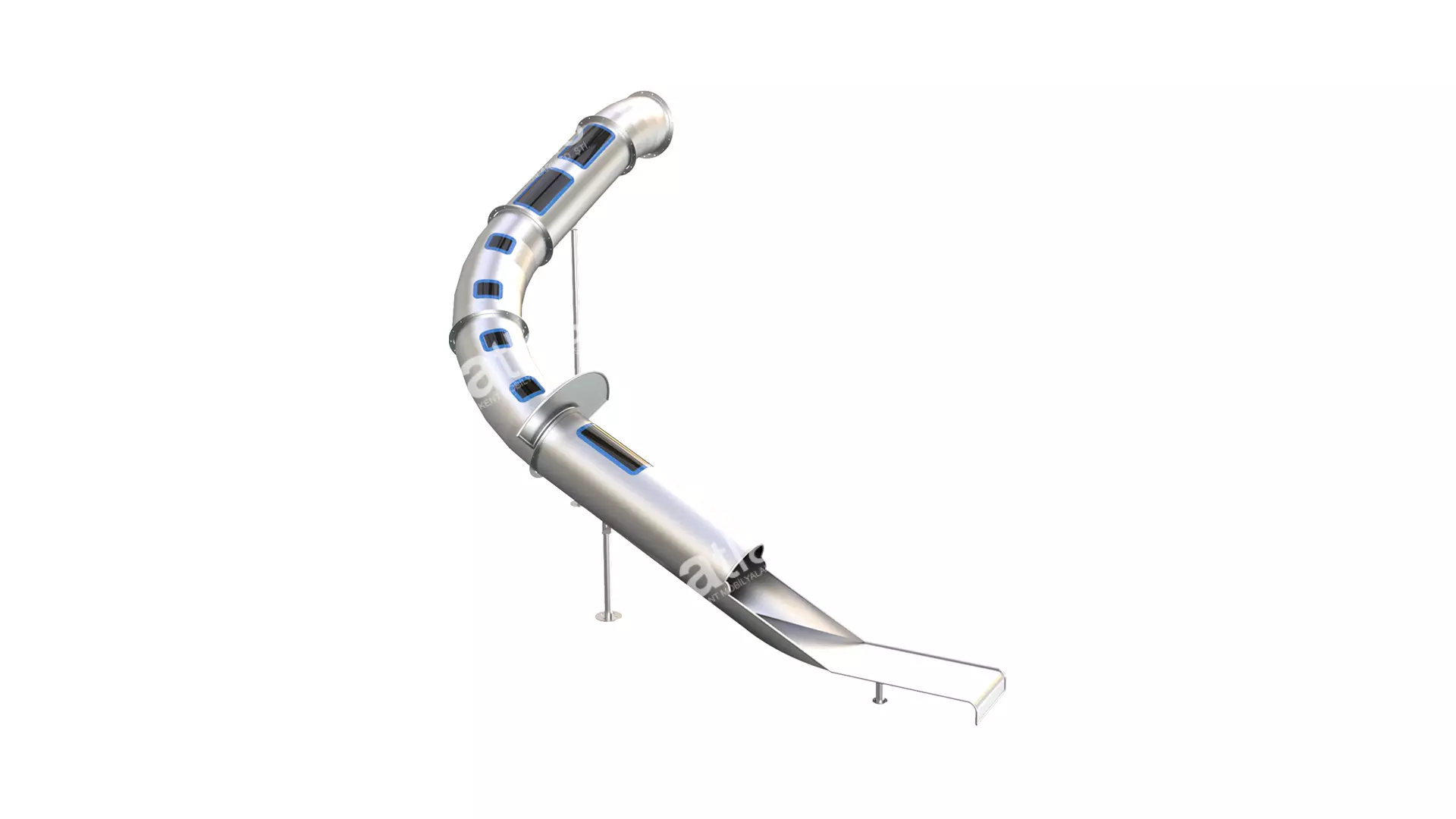 450 CM KROM EĞİK TÜP